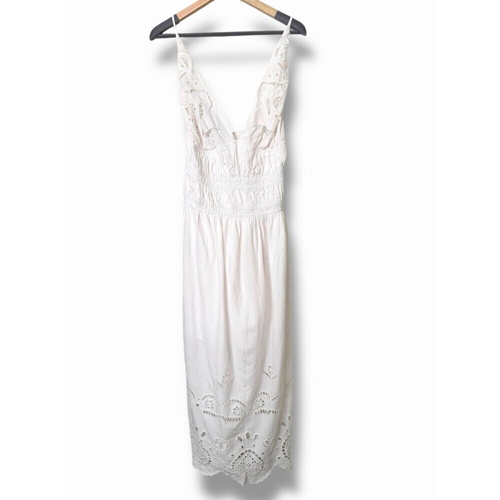 NWT Future Collective Women's Eyelet Maxi A-Line Dress XL Beach Vacation Resort - Picture 6 of 15
